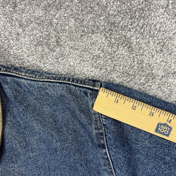 Sonoma Denim Chore Jacket Coat Men's Large Corduroy Collar Flannel Lined Barn - Picture 12 of 13